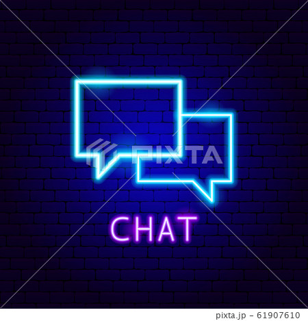 Chat Neon Label Chat Neon Label 61907610
