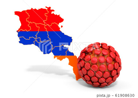 Virus in Armenia concept, 3D rendering 61908630