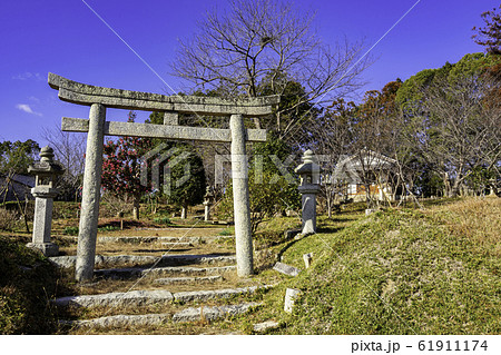 岡田大池　岡田藩邸　稲荷宮　天神社　岡山県倉敷市真備町 61911174