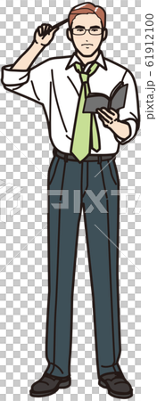 取材をする新聞記者 61912100