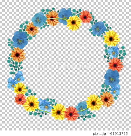 Pansy and gerbera frame 61913735