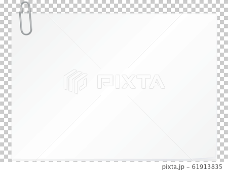 ベクターイラスト クリップで挟まれた紙の束 背景透明 ベクターイラスト クリップで挟まれた紙の束 背景透明 61913835