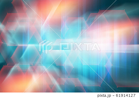 Hexagonal graphical shapes effect with connection Hexagonal graphical shapes effect with connection 61914127