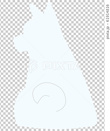 Retrospective dog silhouette (white) Retrospective dog silhouette (white) 61914816