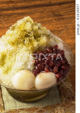 アジア風 抹茶かき氷 Green tea shaved ice アジア風 抹茶かき氷 Green tea shaved ice 61916957