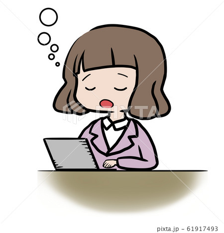 デスクワークのイラスト素材