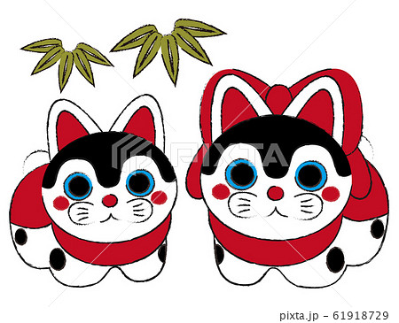 かわいい狛犬さん イラスト ベクター 61918729