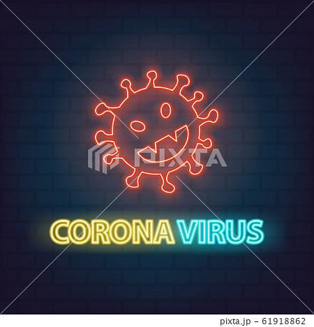 Corona virus icon vector neon style healthcare and medicine concept for graphic design, logo, web site, social media, mobile app, ui illustration Corona virus icon vector neon style healthcare and medicine concept for graphic design, logo, web site, social media, mobile app, ui illustration 61918862