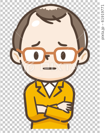 薄毛に悲しむ男性 61919771