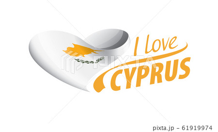 National flag of the Cyprus in the shape of a heart and the inscription I love Cyprus. Vector illustration National flag of the Cyprus in the shape of a heart and the inscription I love Cyprus. Vector illustration 61919974