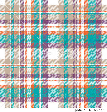Modern check plaid fabric texture seamless pattern 61922443