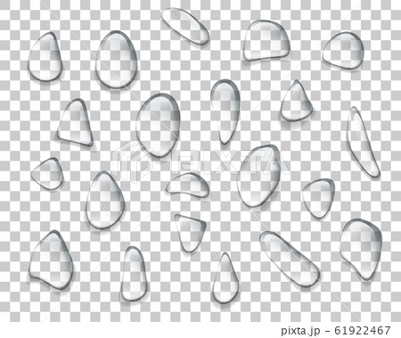 Vector set realistic drop of water isolated on 61922467