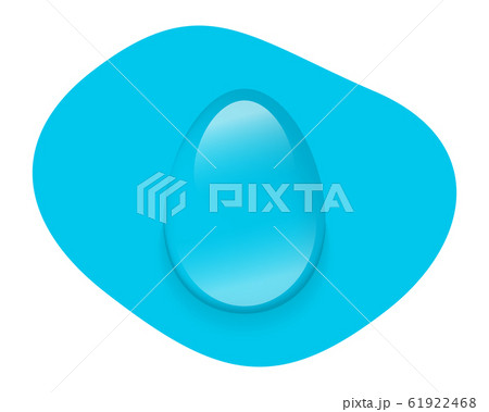 Liquid water drop vector. Clean droplet aqua. 61922468