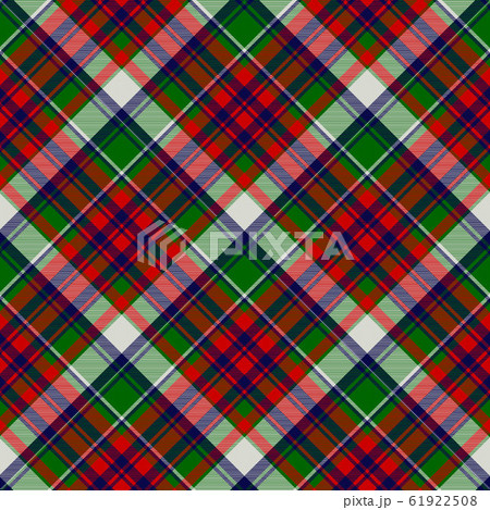 Tartan green red fabric texture seamless pattern 61922508