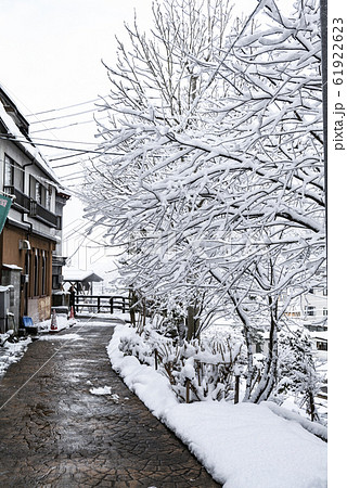 北信州　野沢温泉　雪景色 61922623