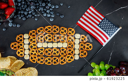 Table full tasty snacks for watching super Table full tasty snacks for watching super 61923225