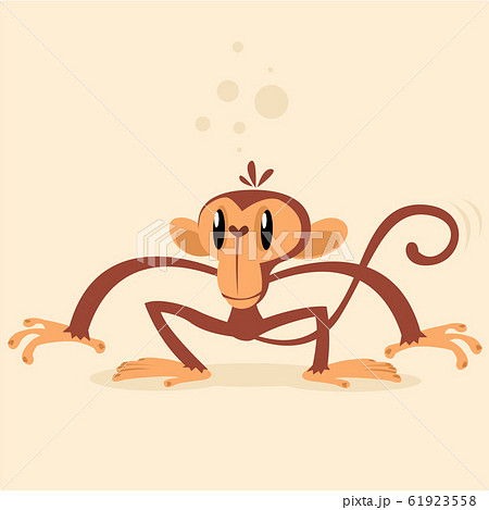 Cheeky Monkey Character. Vector mascot 61923558