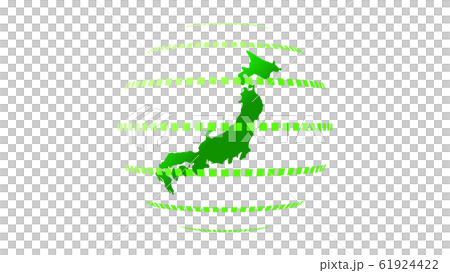 CG球體:日本被虛線包圍的球體 CG球體:日本被虛線包圍的球體 61924422