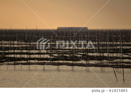 大牟田市　三池港　夕暮れ、 61925865