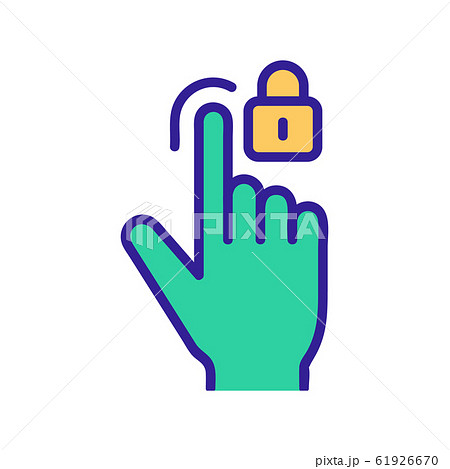 control on the touchscreen icon vector. Isolated contour symbol illustration control on the touchscreen icon vector. Isolated contour symbol illustration 61926670