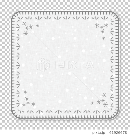 Stitched frame snow flower gray 61926678