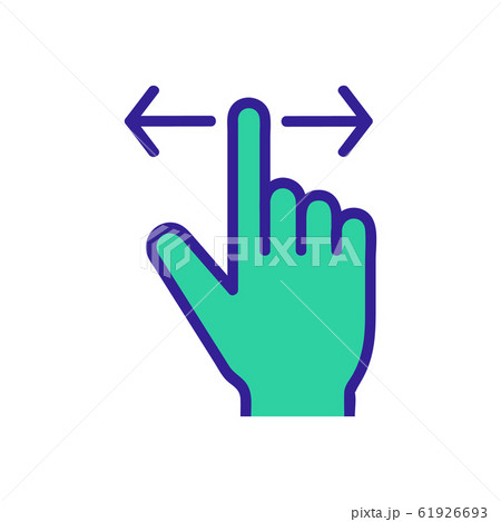 control on the touchscreen icon vector. Isolated contour symbol illustration 61926693