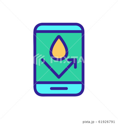 water-repellent vector icon. Isolated contour symbol illustration 61926791