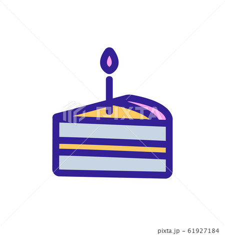 A Piece Of Cake Icon Vector Isolated Contour のイラスト素材