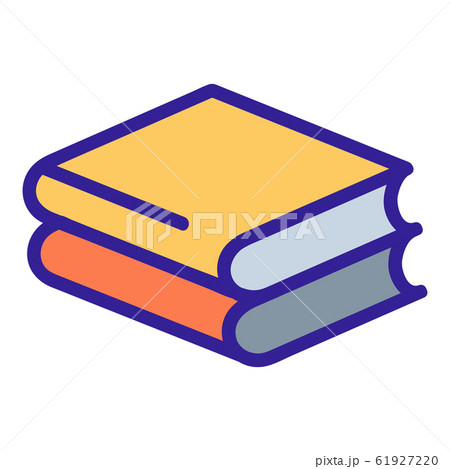 books on the table icon vector. Isolated contour symbol illustration 61927220