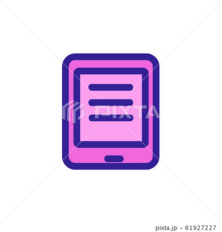 Tablet icon vector. Isolated contour symbol illustration Tablet icon vector. Isolated contour symbol illustration 61927227