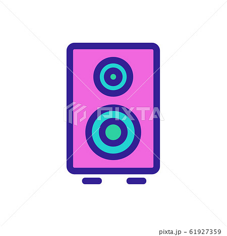 music columns icon vector. Isolated contour symbol illustration 61927359
