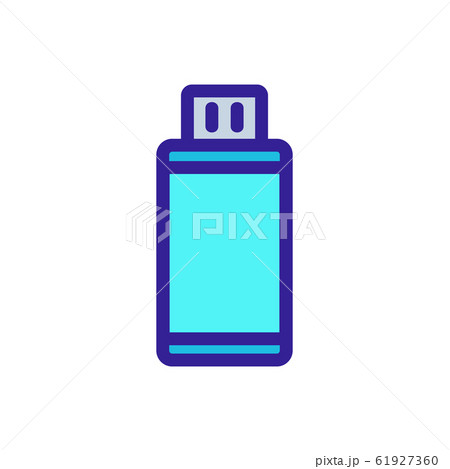 computer flash drive icon vector. Isolated contour symbol illustration 61927360