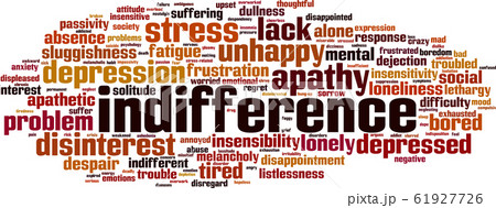 Indifference word cloud Indifference word cloud 61927726