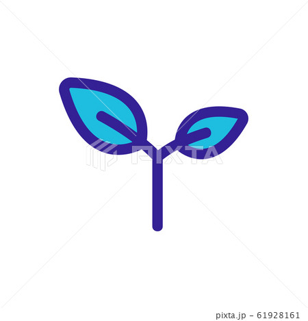 Spring seedling icon vector. Isolated contour symbol illustration 61928161