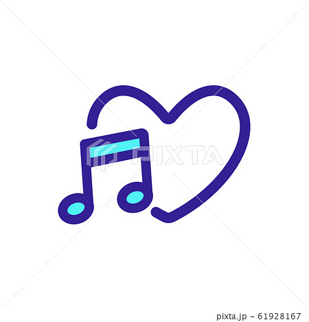 Favorite song icon vector. Isolated contour symbol illustration 61928167