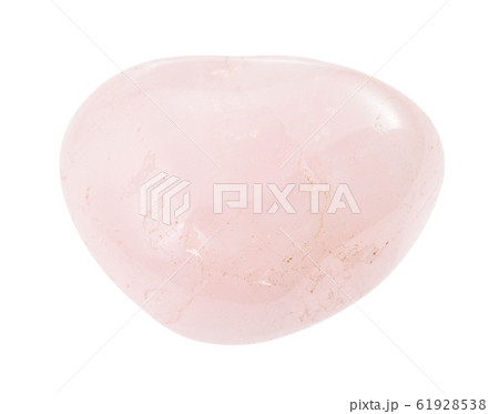 tumbled Rose quartz gemstone isolated on white 61928538