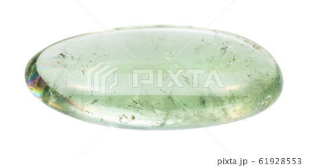 polished Prasiolite (green quartz) gem isolated polished Prasiolite (green quartz) gem isolated 61928553