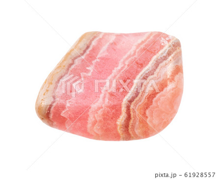 tumbled Rhodochrosite gemstone isolated 61928557