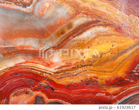 background from polished banded Calcite Onyx rock 61928617