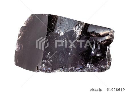 rough sharp Obsidian (volcanic glass) rock 61928619