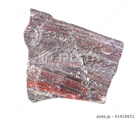 rough jaspilite rock isolated on white rough jaspilite rock isolated on white 61928652