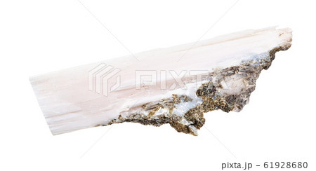 unpolished Xonotlite rock isolated on white 61928680