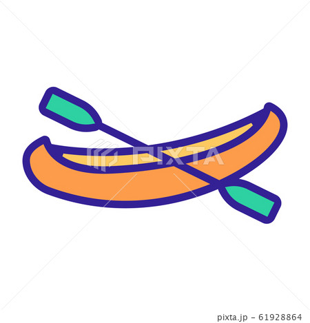 canoe for tourism icon vector. Isolated contour symbol illustration canoe for tourism icon vector. Isolated contour symbol illustration 61928864