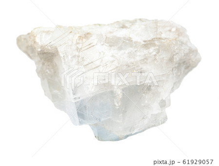raw white blue Magnesite rock isolated on white 61929057