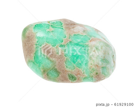 tumbled Variscite gem stone isolated on white tumbled Variscite gem stone isolated on white 61929100
