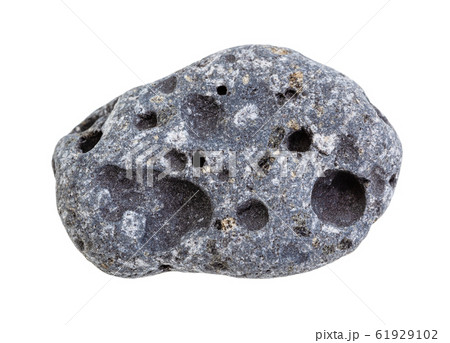 tumbled gray Pumice rock isolated on white tumbled gray Pumice rock isolated on white 61929102