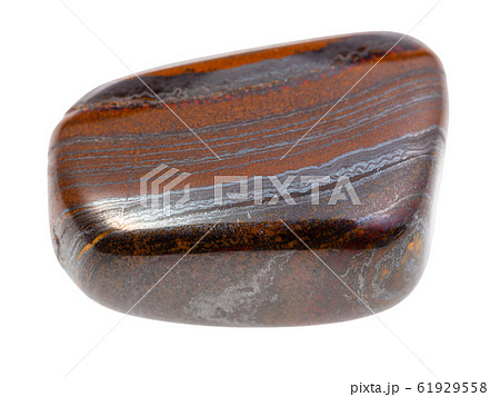 tumbled Jaspillite gemstone isolated on white tumbled Jaspillite gemstone isolated on white 61929558