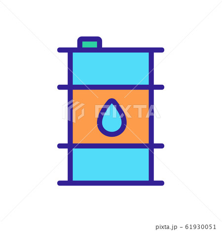 canister with oil icon vector. Isolated contour symbol illustration 61930051