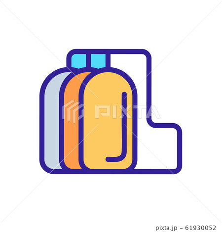 reservoir with fuel icon vector. Isolated contour symbol illustration 61930052