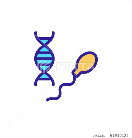 dna sperm icon vector. Isolated contour symbol illustration dna sperm icon vector. Isolated contour symbol illustration 61930122